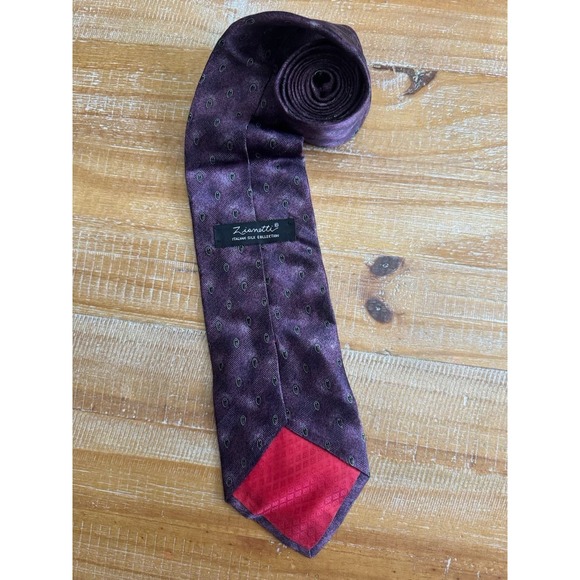 Purple Zianetti Italian Silk Collection Men's Tie - Picture 2 of 5